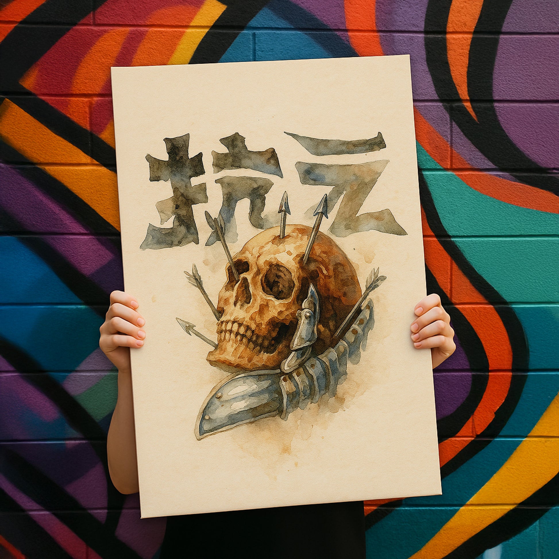 Skull "Resistance" - Canvas