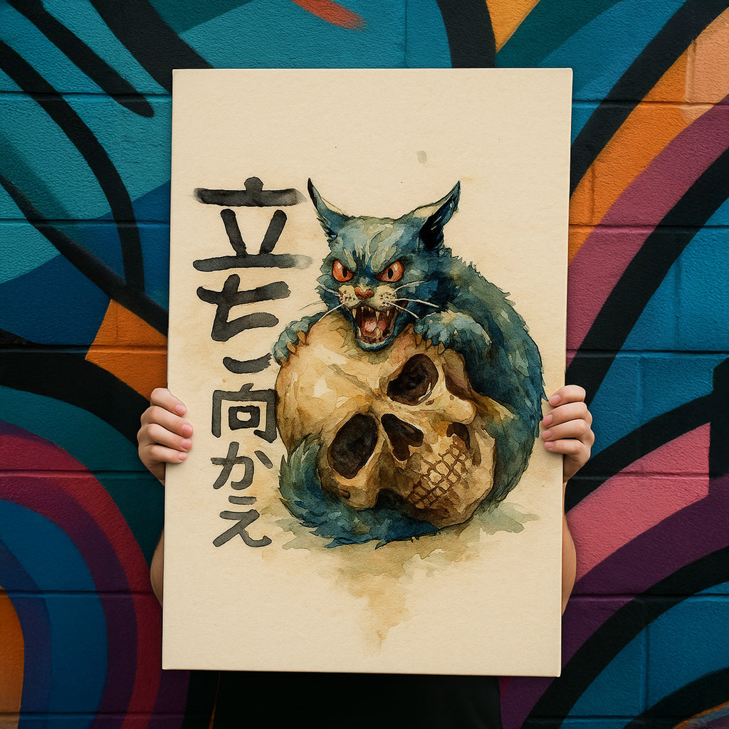 Cat "Stand and Fight" - Canvas